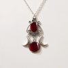 Black/red/purple Triple Moon Pendant Necklace Jewelry - Image 3