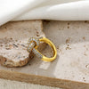 Colored Zircon Intersection Ring Classic Design Style Stainless Steel Anti Fading Geometry Lady Unique Jewelry Gift - Image 5