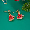Christmas Tree Zircon Star Silver Color Stud Earrings For Women Santa Claus Asymmetrical Earrings Jewelry Xmas Gift - Image 6