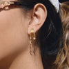 Crystal Moon Star Round Zircon Drop Earrings For Women Gold Plated Stainless Steel Earrings Jewelry Gift - Image 3