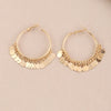 golden sequins metal tassel hoop earrings temperament earrings for women jewelry gift - Image 6
