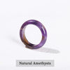1 Pc Stone Jade Rings Crystal Agate Obsidian Fengshui Lucky Promise Wedding Band Thumb Ring Party Accessory Gifts - Image 21
