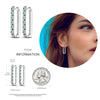 Silver Hoop Earrings For Woman Zircon Heart Shape Star Eardrop Earring Jewelry - Image 17