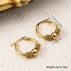 316L Stainless Steel Simplicity Vintage Circle Circular Woven Winding Beadeds Earrings For Women High Jewelry Party Gift - Image 5