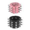 Black PU Leather Rivet Spikes Bracelet Cuff Wristband Goth Gothic Metal Punk Bracelets For Women Men Armbands Cosplay - Image 2