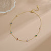 Zirconia Charm Crystal Necklace Bracelets For Women Stainless Steel Link Chain Rainbow Rhinestone Accessory - Image 4