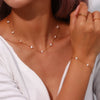 Stainless Steel Chain Freshwater Pearl Chain Necklace Bracelets For Women Gold Plated Jewelry Set - Image 10