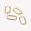 Dual Color Long O-ring Hoop Earrings 316L Stainless Steel Women's Earrings Gold Plated Jewelry - Image 6