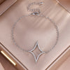 4Pcs/1Pcs Creative Four Pointed Star Shiny Zircon Earring Necklace Bracelet for Women Hollow Geometric Party Jewelry - Image 9