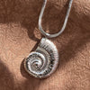 Metal Big Conch Snail Pendant Choker Necklace for Women Punk Handmade Chunky Blade Chain Vacation Grunge Men - Image 2