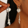 Gothic Punk Metal Retro Silver Color Earrings Sword Ghost Hand Pirate Skull Tassel Earrings Women's Halloween Accessories - Image 2