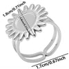 1/2pcs Mix Silver/Gold Color Oval Flower Sun Ring Stainless Steel Rings For Women Men Accessories Round Blank Cobochons Settings - Image 34