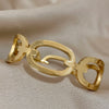Circular Link Cuff Bracelet with Gold-Tone Finish - Image 6