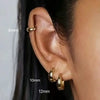 Stainless Steel 1 Pair Minimalist Huggie Hoop Earrings For Women Gold Color Tiny Round Circle 6/10/12mm Punk Unisex Rock Earring - Image 2