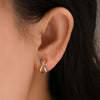 Punk Gold Plated Silver Color Mixing Metal Criss-cross Earrings for Women Geometric Small Ear Bone Aros Huggie Hoops Jewelry - Image 3