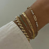 Minimalist Tennis Bracelet with Cubic Zirconia in Gold Tone - Image 18