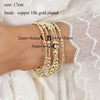 Gold Plated Beaded Bracelet for Women Stretch Jewelry - Image 3