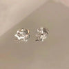 Crystal Star Drop Earrings for Women Girls CZ Zircon Silver Color Five Pointed Star Ear Buckle Party Jewelry - Image 6