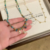 Vintage Bohemian Style Stone Beads Necklace for Women Charm Mang Star Pendant Stacked Clavicle Chain Jewelry Gifts - Image 3