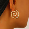 Metal Texture Conch Spiral Stud Earrings Women Stainless Steel Beach Seaside Holiday Summer Jewelry Gifts - Image 5