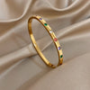 316L Stainless Steel Cuff Bangle For Women Charm Colorful Cubic Zircon Filled Inlaid Bracelet Gifts - Image 9