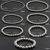 Silver Color Elastic Stainless Steel Bracelet Metal Ball 2/4/5/6/8/10mm Beaded Chain Bracelet For Women Men Jewelry - Image 9