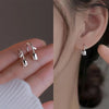 Tulip Flower Stud Earrings for Women Girls Simple Sweet Silver Color Earring Romantic Jewelry Party Gifts - Image 1