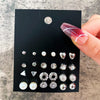 Korean Women Earrings 12 Pair/Set Beige White Pearl Simple Earrings Wedding Jewelry For Gift Valentine's Day gift - Image 14