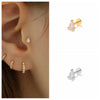 2pcs Silver Zirconia Labret Lip Ring Tragus Cartilage Piercing Stud Earrings for Women Men Earring Jewelry - Image 25