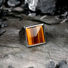 Tiger Eye Punk Rock Stainless Steel Signet Ring For Men Hip Hop Party Jewelry Male Wedding Anel - Image 5