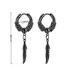 Rock Punk Stainless Steel Black Dangle Pendant Punk Minimalist Hanging Woman's Drop Earring for Man Piercing Ear Jewelry - Image 31