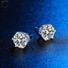 Cbtb Silver Gra Six-jaw Stud Earrings Women Wedding Band Jewelry - Image 6