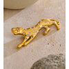Stainless Steel Zirconia Leopard Brooch Pin for Women Men Golden Clothing Unisex Accessories - Image 2