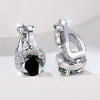 Mystic Rainbow Crystal Round Stone Clip Earrings For Women Rose Gold Silver Color Multicolor Zircon Jewelry Simple Gifts - Image 4