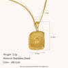La. Muses Mixed Color Sun Moon Double Sided Pendant Stainless Steel Women's Necklace Pvd Gold Plated Jewelry Accessories - Image 4
