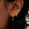 3PCS Stainless Steel Round Star Dangle Earrings Set for Women Gold Plated Punk Unisex Rock Earring Piercing Jewelry - Image 3