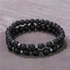 Two-Piece Beaded Bracelet Set in Black or White - Image 4