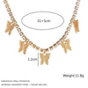 Classic Butterfly Pendant Necklace Golden Silver Color Crystal Chain Chokers Necklaces for Women Party Elegant Jewelry - Image 2
