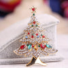 Women Men Christmas Tree Crystal Brooch Badges Elegant Lady Festival Yearl Gift Pin - Image 1