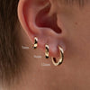 Minimalist Square Edged Hinged Pvd Stainless Steel Huggie Hoop Earrings for Women Men Chunky Punk Stackable Cartilage Jewelry - Image 1