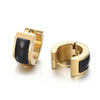 Hoop Earrings for Women Stainless Steel Semi-circle Colorful Crystal Glass Earring Women's Wedding Ear Jewelry - Image 7