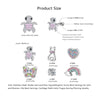 316L Stainless Steel Flat-Back Cartilage Stud Set with Heart Flower Butterfly and Cat Designs - Image 5
