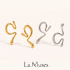 Simplified Liquid Bending Ear Clip Stainless Steel Women's Earrings Daily Women's Jewelry - Image 1