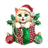 Christmas Enamel Brooch Vintage Blue White Porcelain Style Santa Snowman Cat Reindeer Lapel Pin Xmas Festive Badge CoatSweater - Image 9