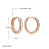 Glossy Dangle Earrings Rose Gold Simple Hoop Earrings For Women Party Daily Jewelry - Image 2
