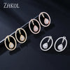 Round Cutout Cubic Zirconia Water Drop Earrings for Women Wedding Dinner Anniversary Birthday Gift Jewelry - Image 3