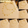 316L Stainless Steel Golden Snowflake Butterfly Crown Key Lightning Zircon Necklace Bracelet Set Jewelry Sets Gift - Image 1