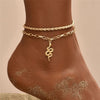 Layered Chain Anklet with Small Charm Details - Image 21