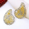 Women Hoop Earrings Gold Plated Jewelry Wedding Party Gift Accessories - Image 1