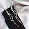 Stainless Steel Gold Color Long Tassel Earrings for Women Simple Geometric Unique Korean Earrings Wedding Jewelry Gifts - Image 11